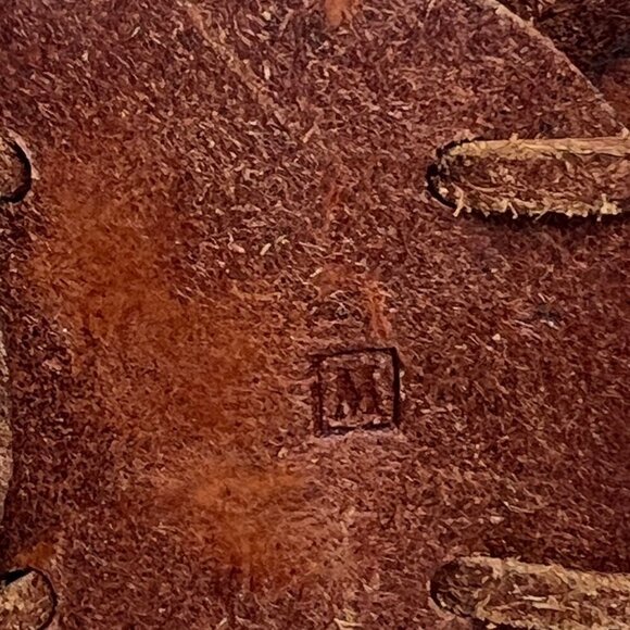 Fossil Tan Laced Rings Leather Belt With Braided Design Medium - Picture 6 of 10